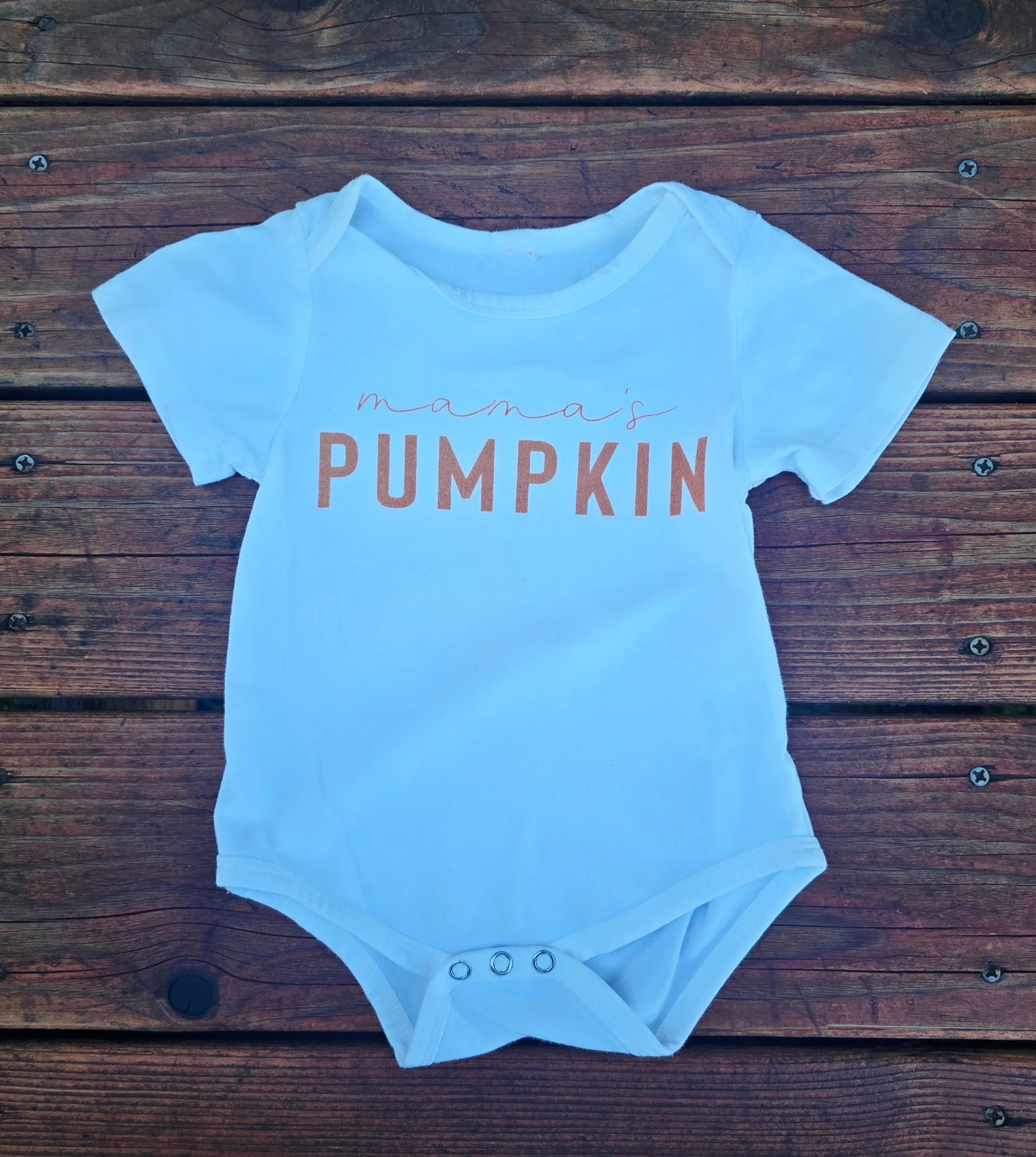 Girls Mama's Pumpkin Onesie-6/9M