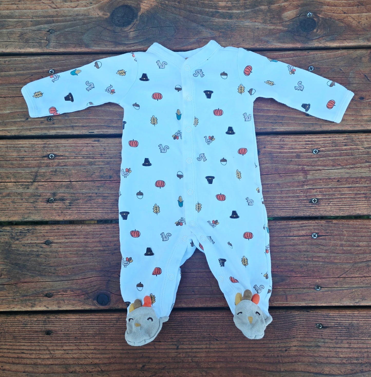 Carter's Boys Pilgrim Snug Fit Snap Pajama-3M