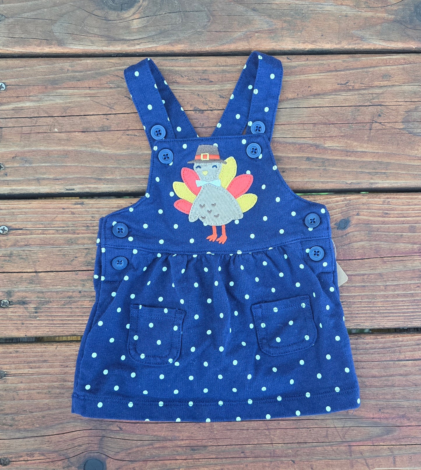 Carter's Girls Turkey Overall Dress-3M