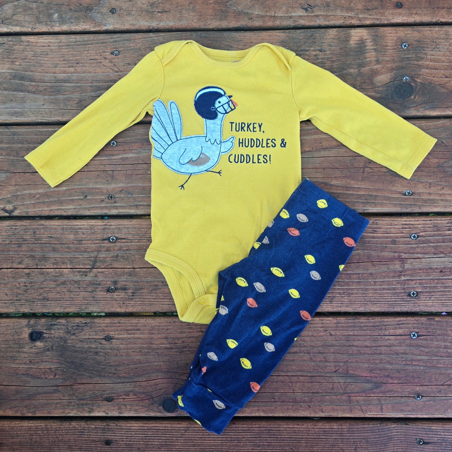 Just One You Boys Football Onesie Set-9M