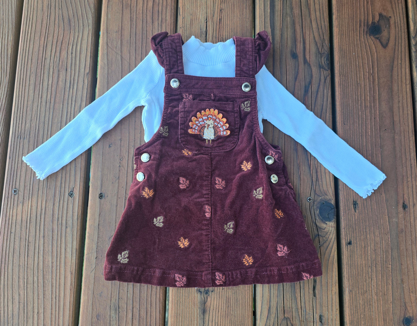 Cynthia Rowley Girls Corduroy Overall Outfit-12M