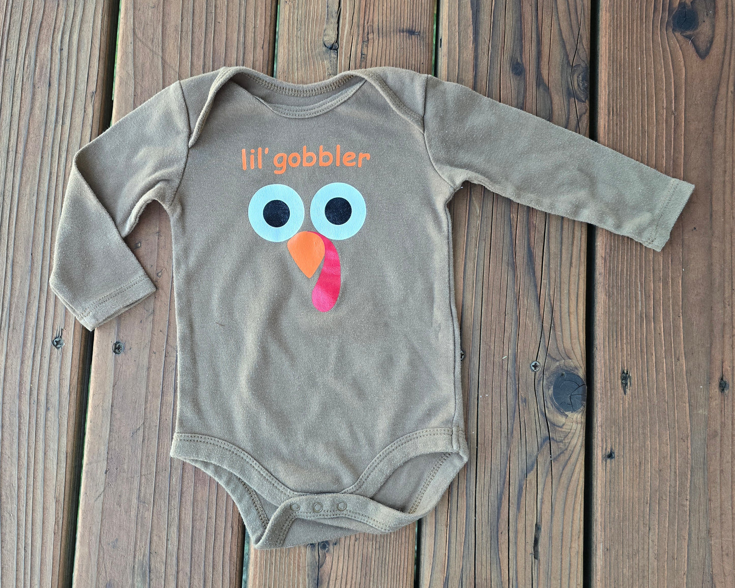 Boys Gobbler Long Sleeve Onesie-12M