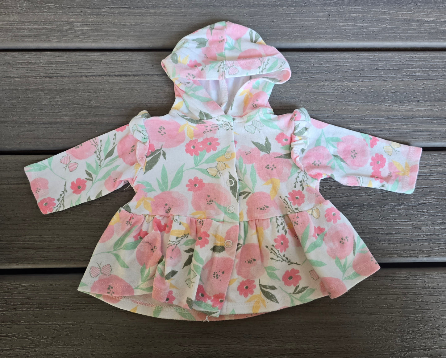 First Impressions Girls Hooded Blouse-NB