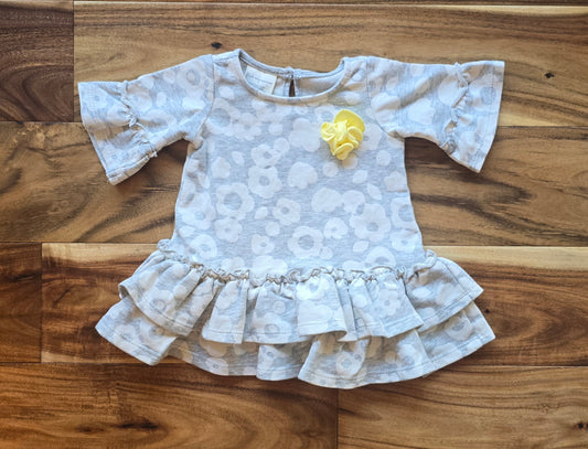 First Impressions Girls Gray Dress-0/3M