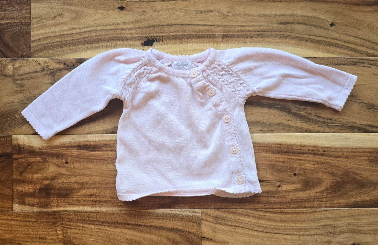 Mudpie Girls Pink Sweater-0/3M