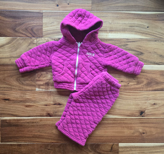 Nike Girls Quilted Sweatsuit-12M