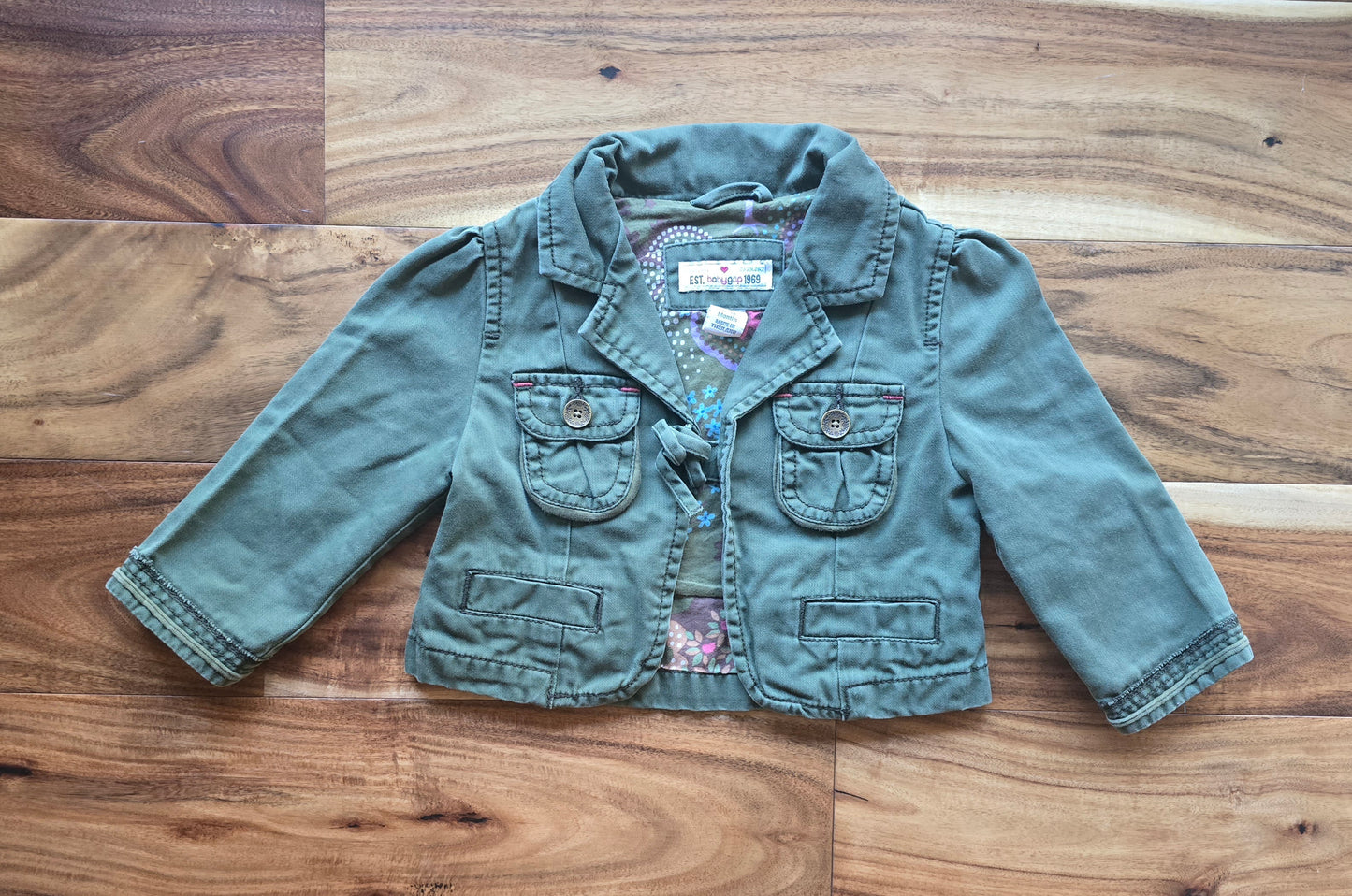 Gap Girls Green Denim Jacket-12/18M