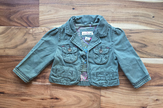 Gap Girls Green Denim Jacket-12/18M