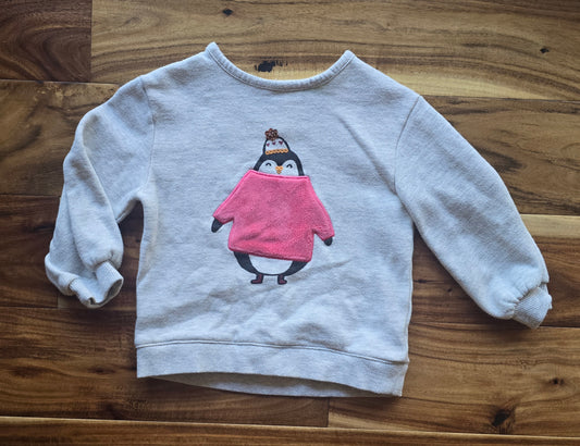 Dip Girls Penguin Crew Neck Sweatshirt-18/24M