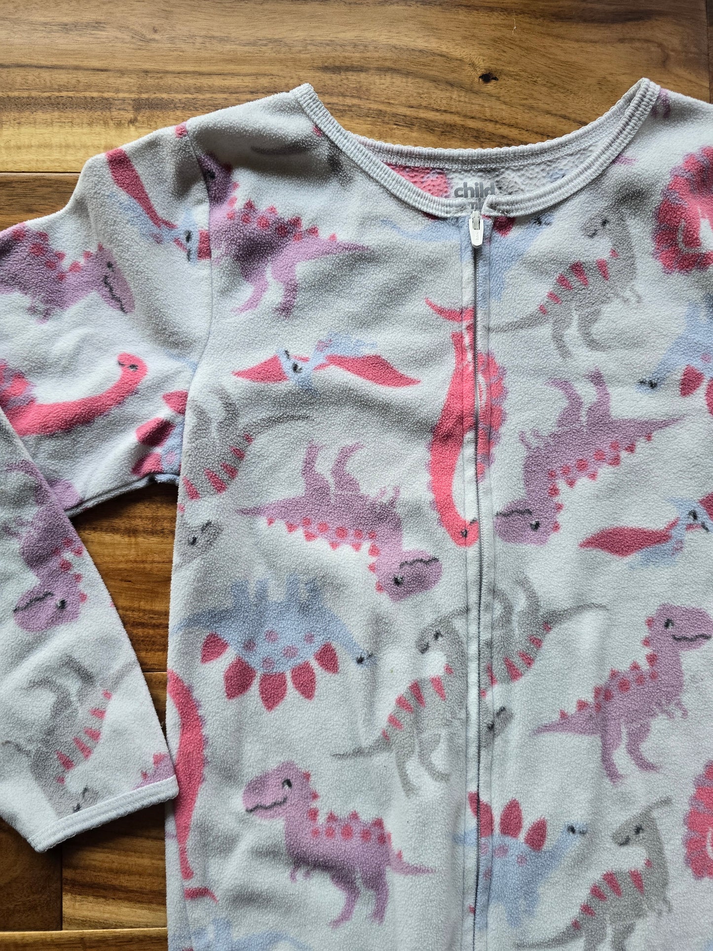 Child of Mine Girls Dino 1 Piece Sleeper-7