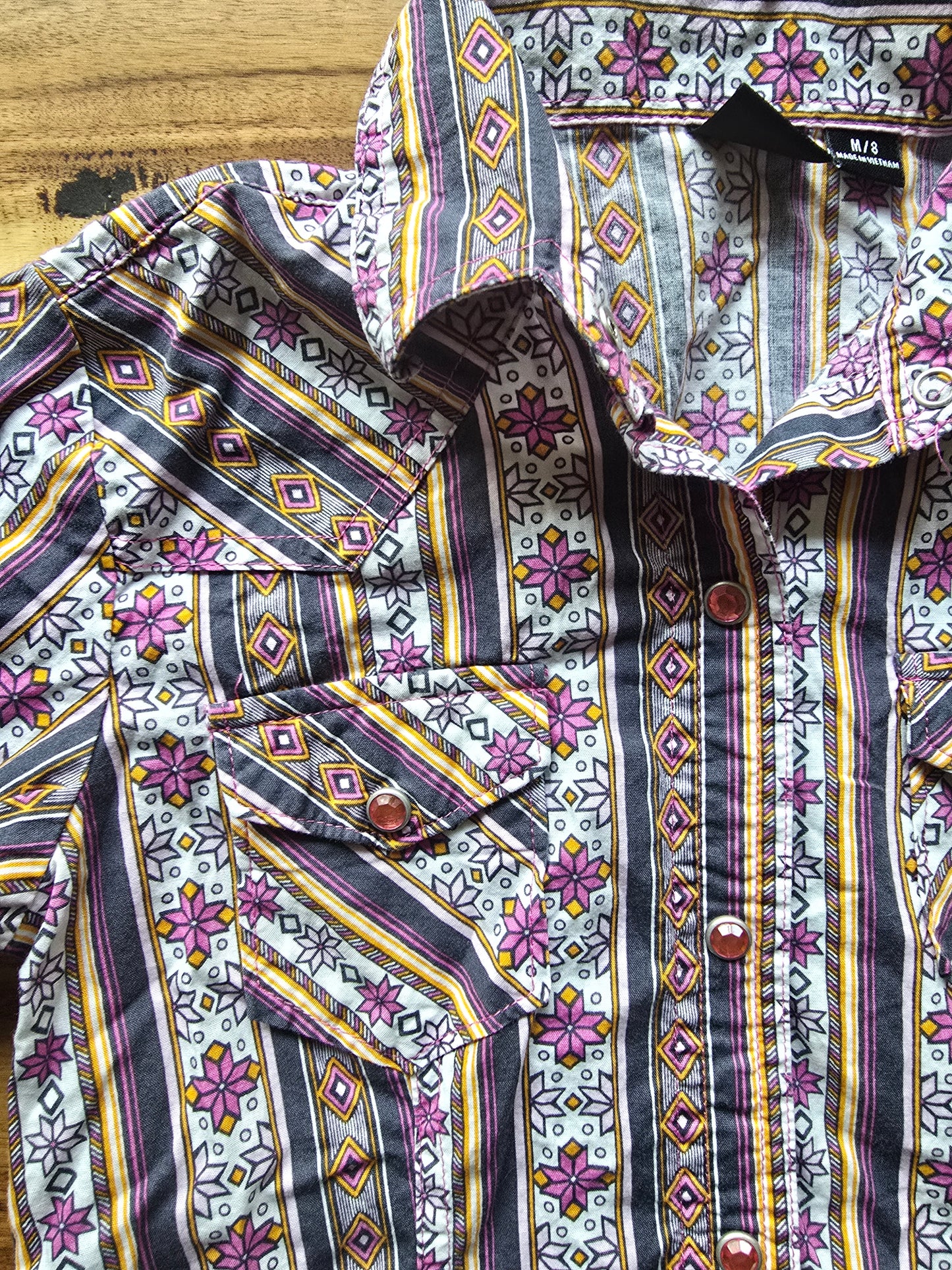 Cruel Girl Western Button Down Shirt-8