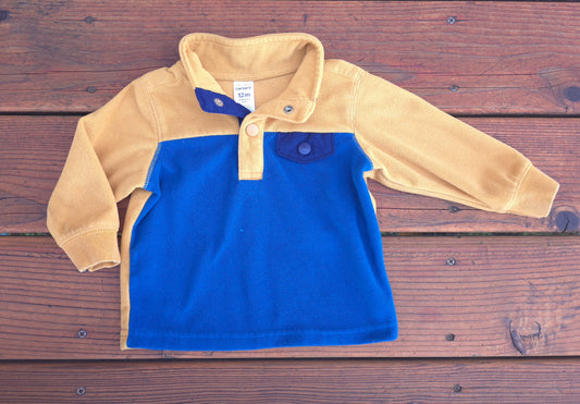 Carter's Boys Fleece Collared Sweatshirt-12M