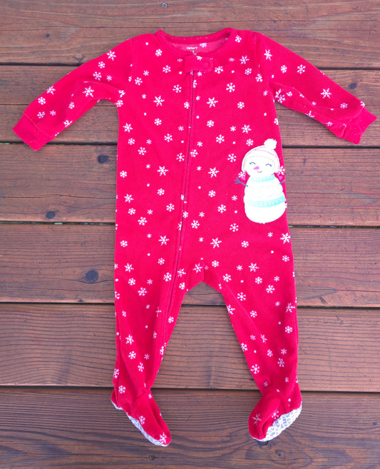Carter's Girls Fleece Snug Fit Zip Pajama-12M