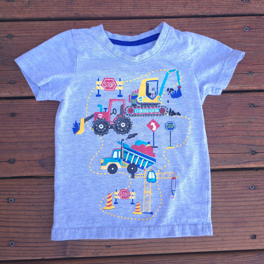 Boys Construction Graphic Tshirt-12/18M