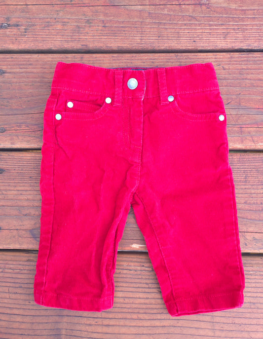 StellaMcCartney Girls Red Corduroy Pants-6M