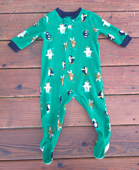 Carter's Boys Polar Fleece Zip Pajama-12M
