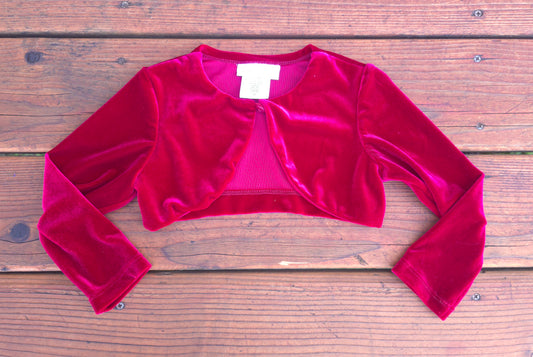 Jona Michelle Girls Velvet Shrug-3T