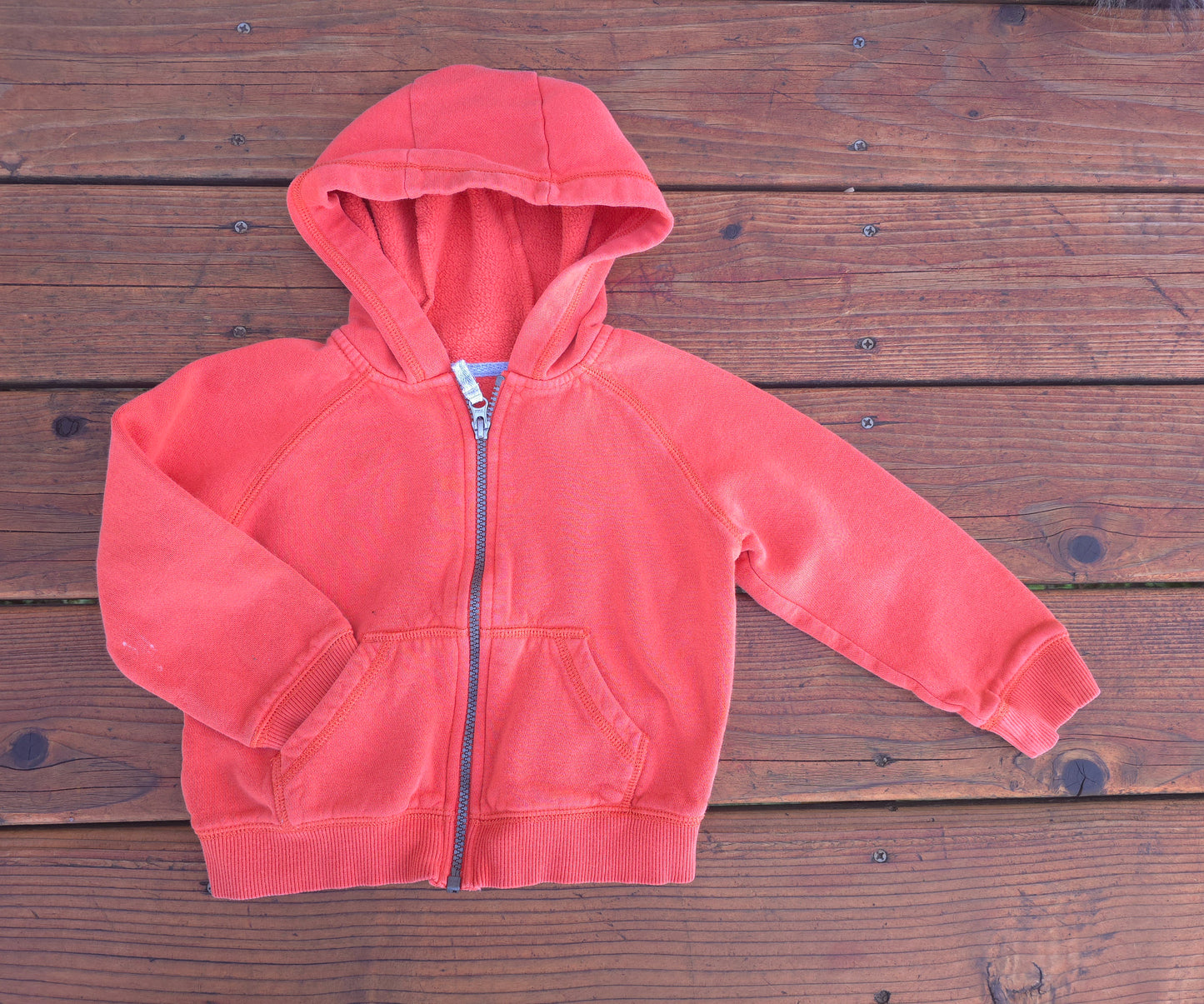 Carter's Boys Orange Zip Hoodie-3T
