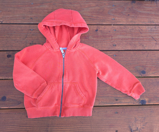 Carter's Boys Orange Zip Hoodie-3T