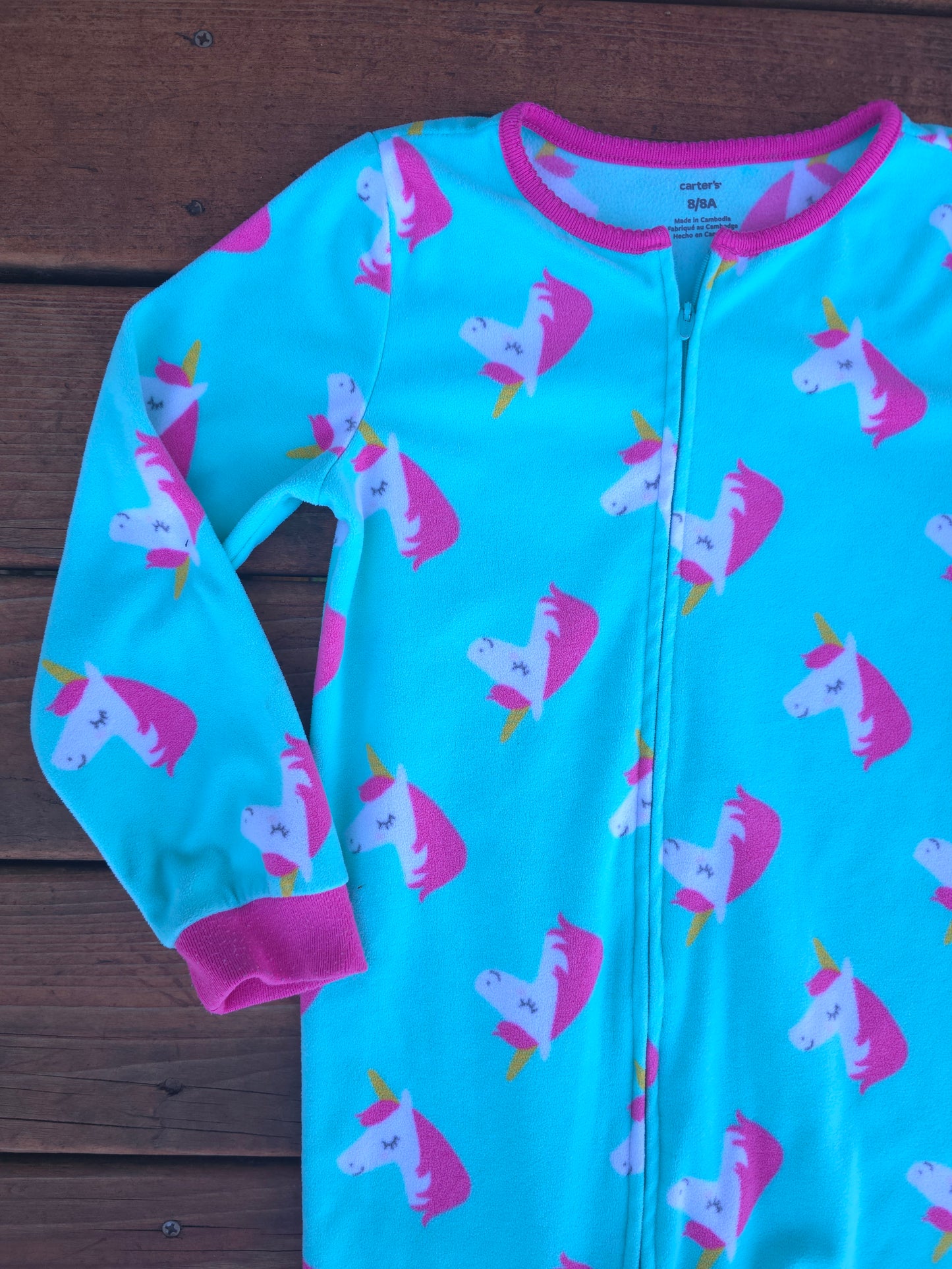 Carter's Girls Fleece Snug Fit Zip Pajama-8