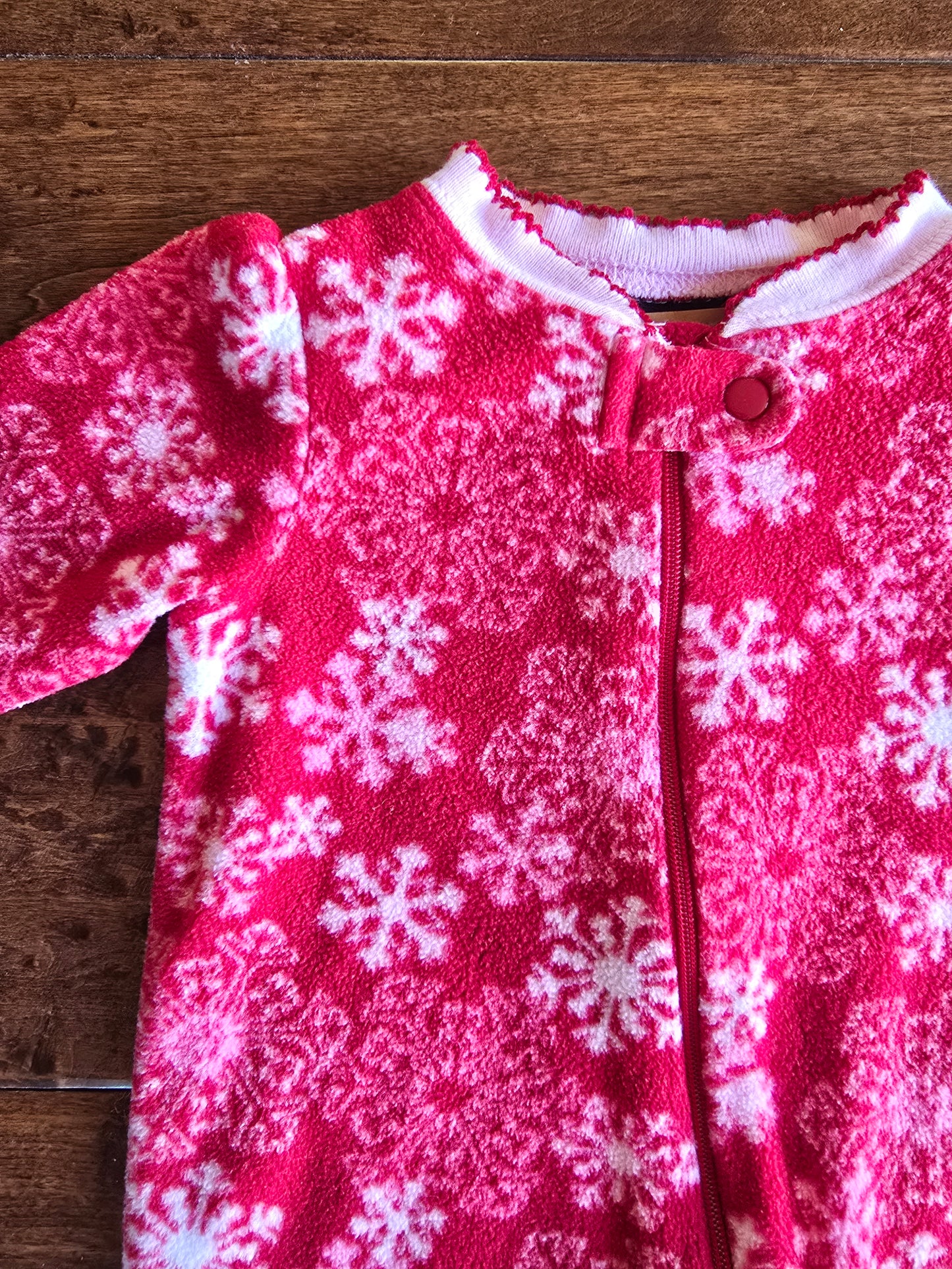 Faded Glory Girls Fleece Zip Pajama-0/3M