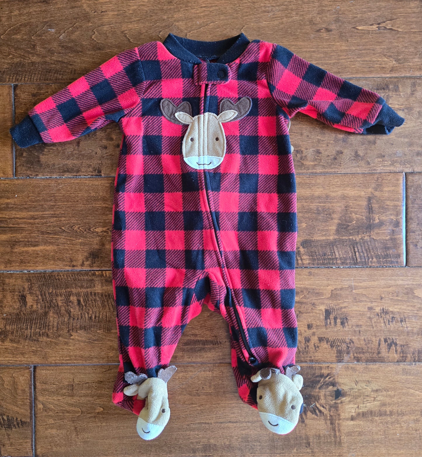 Child of Mine Boys Fleece Zip Pajama-0/3M