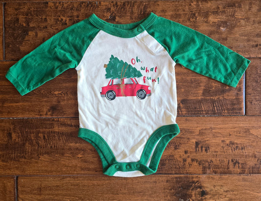 Holiday Time Boys Long Sleeve Bodysuit-0/3M