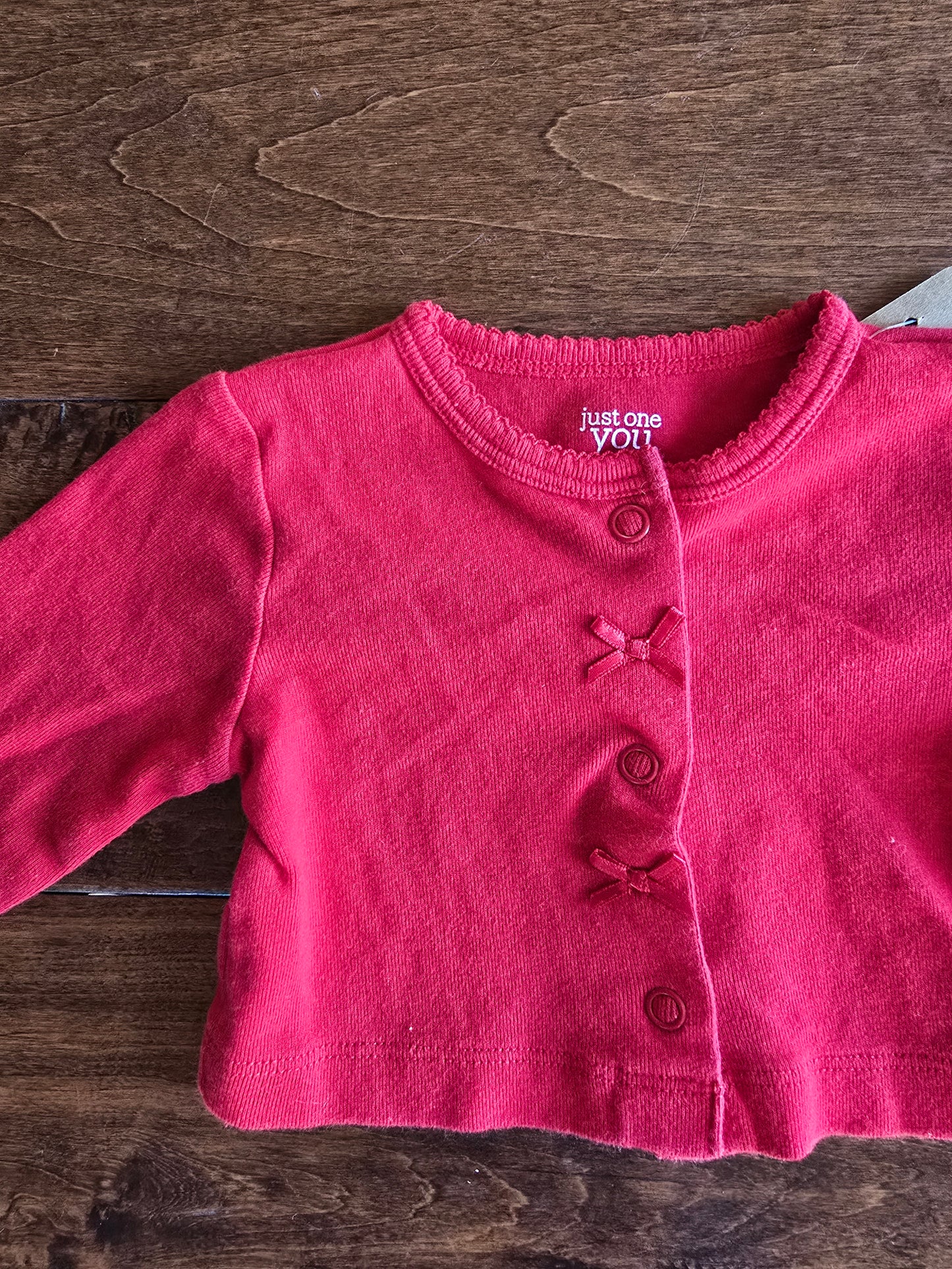 Just One You Girls Red Shrug-6M