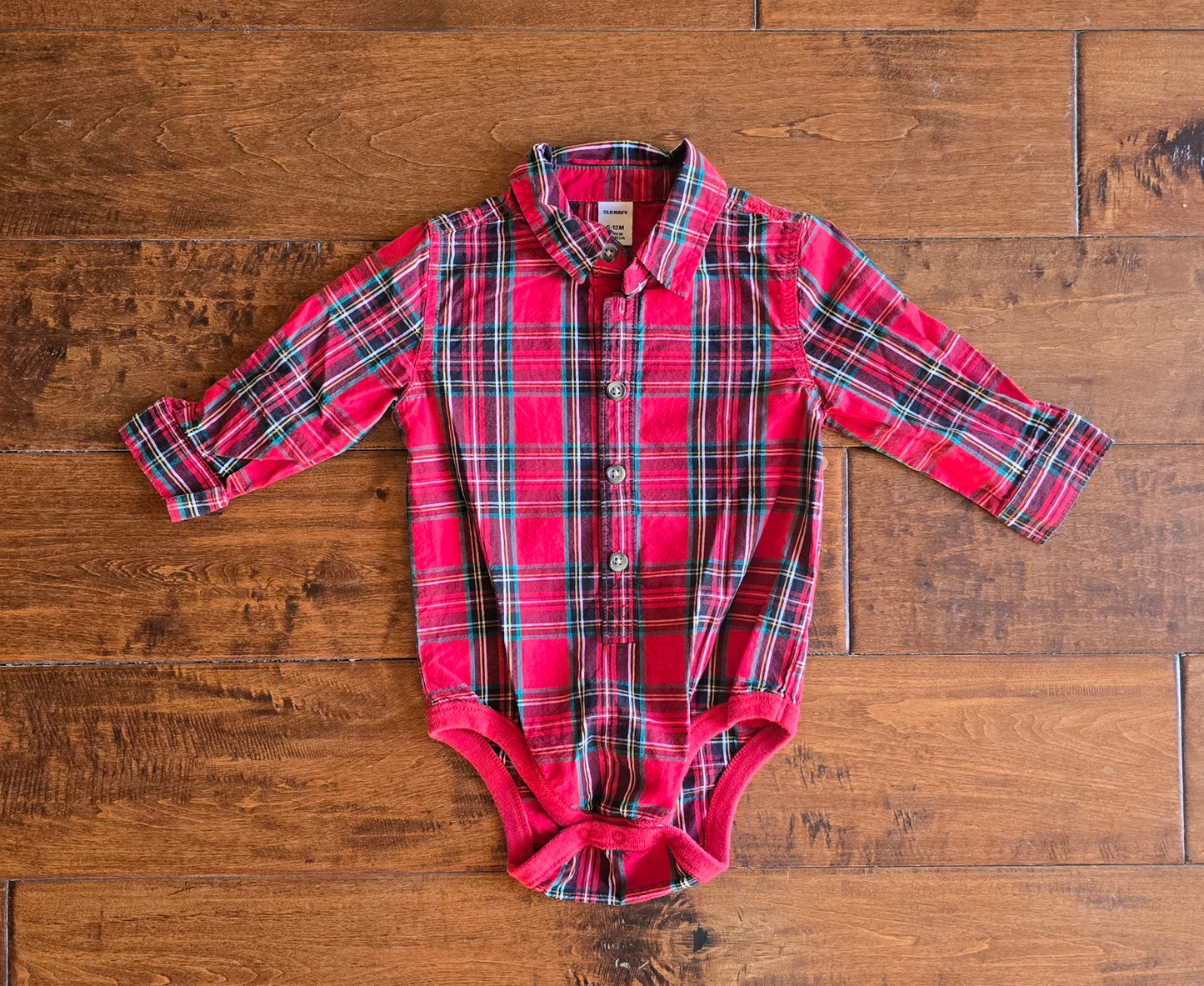 Old Navy Boys Button Down Bodysuit-6/12M