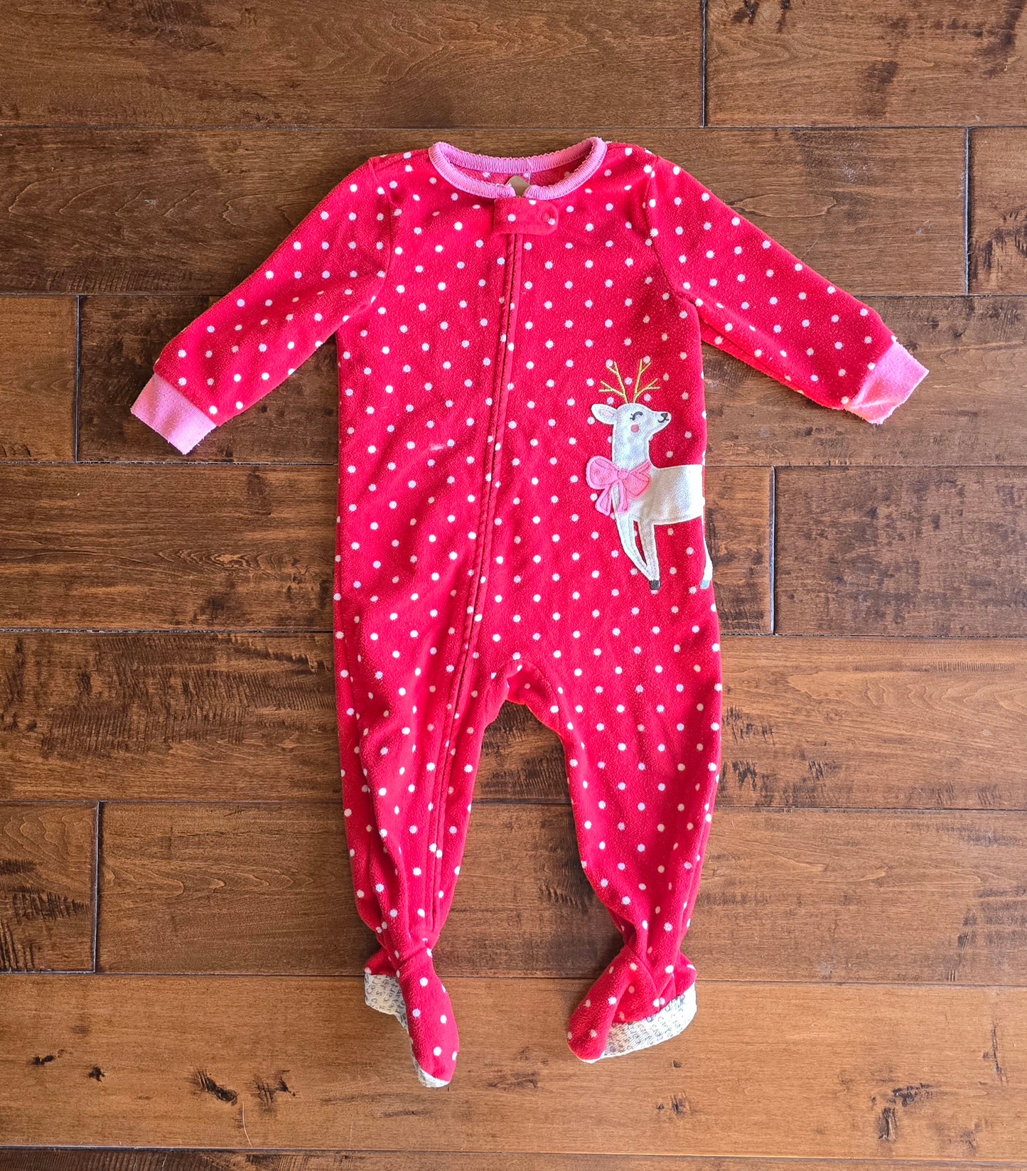 Carter's Girls Snug Fit Zip Pajama-12M