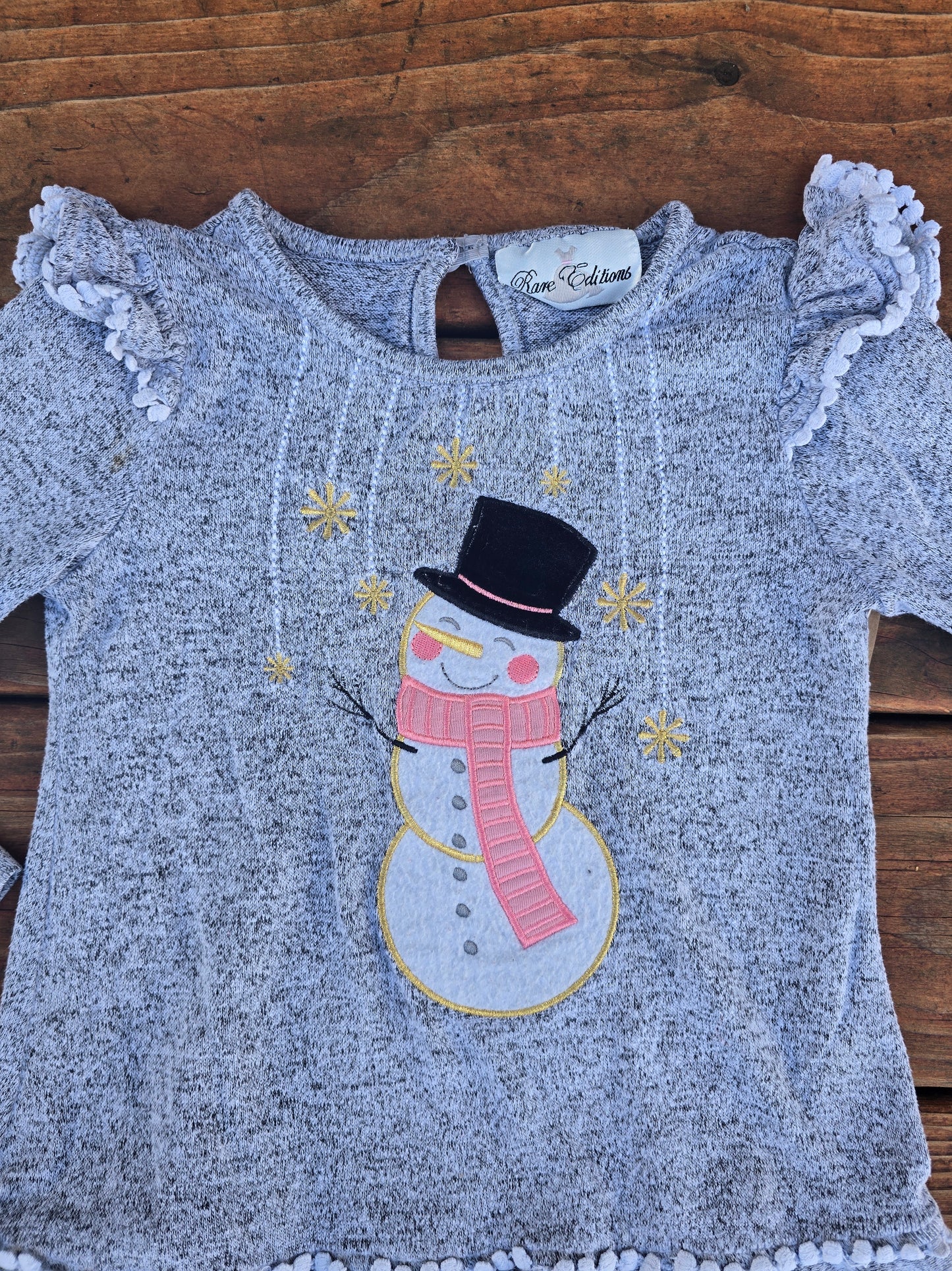 Rare Editions Girls LS Blouse-3T