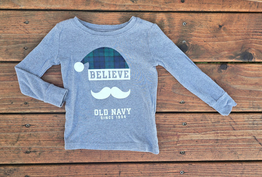 Old Navy Christmas LS Pajama Top-2T