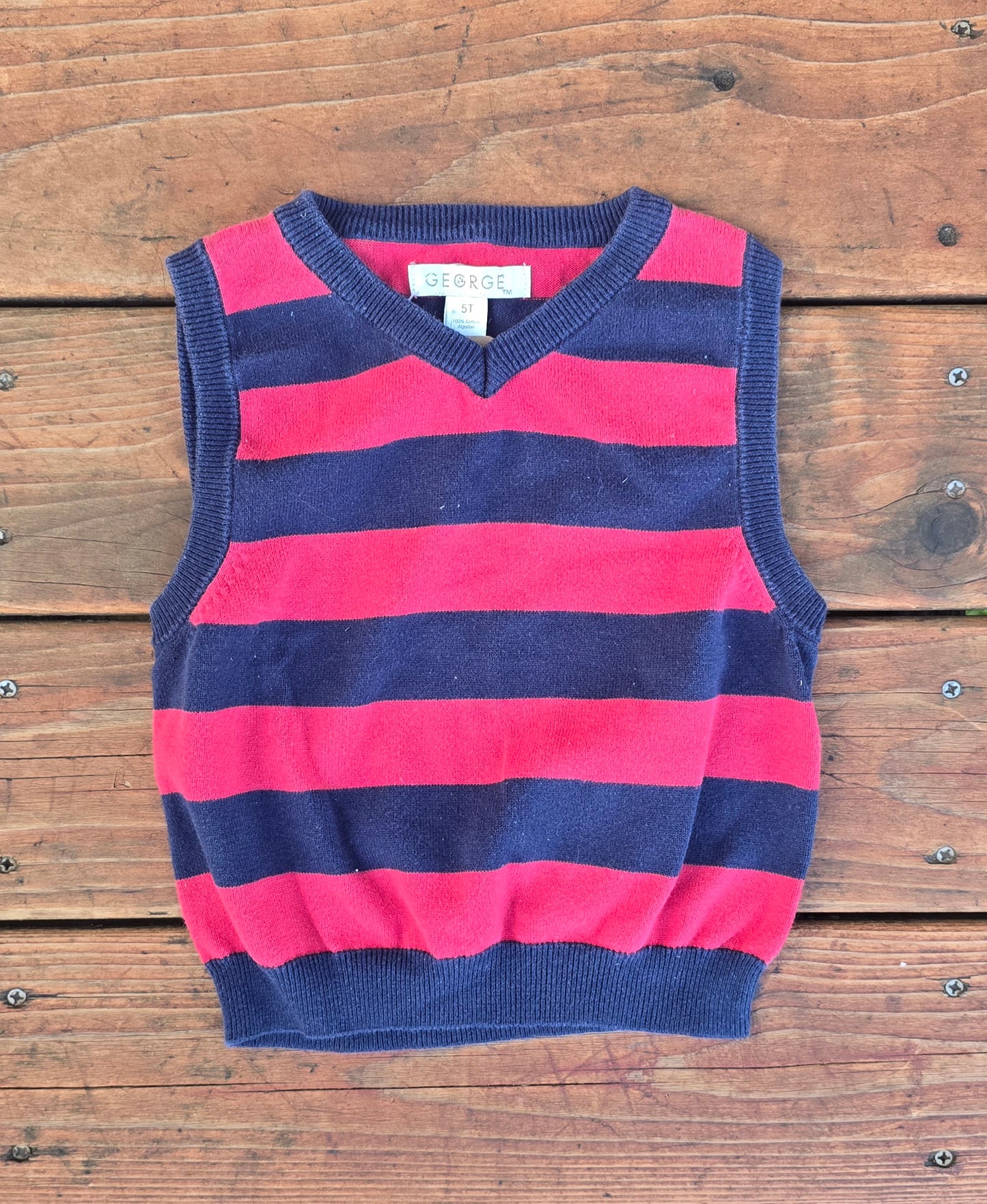 George Boys Knit Sweater Vest-5T