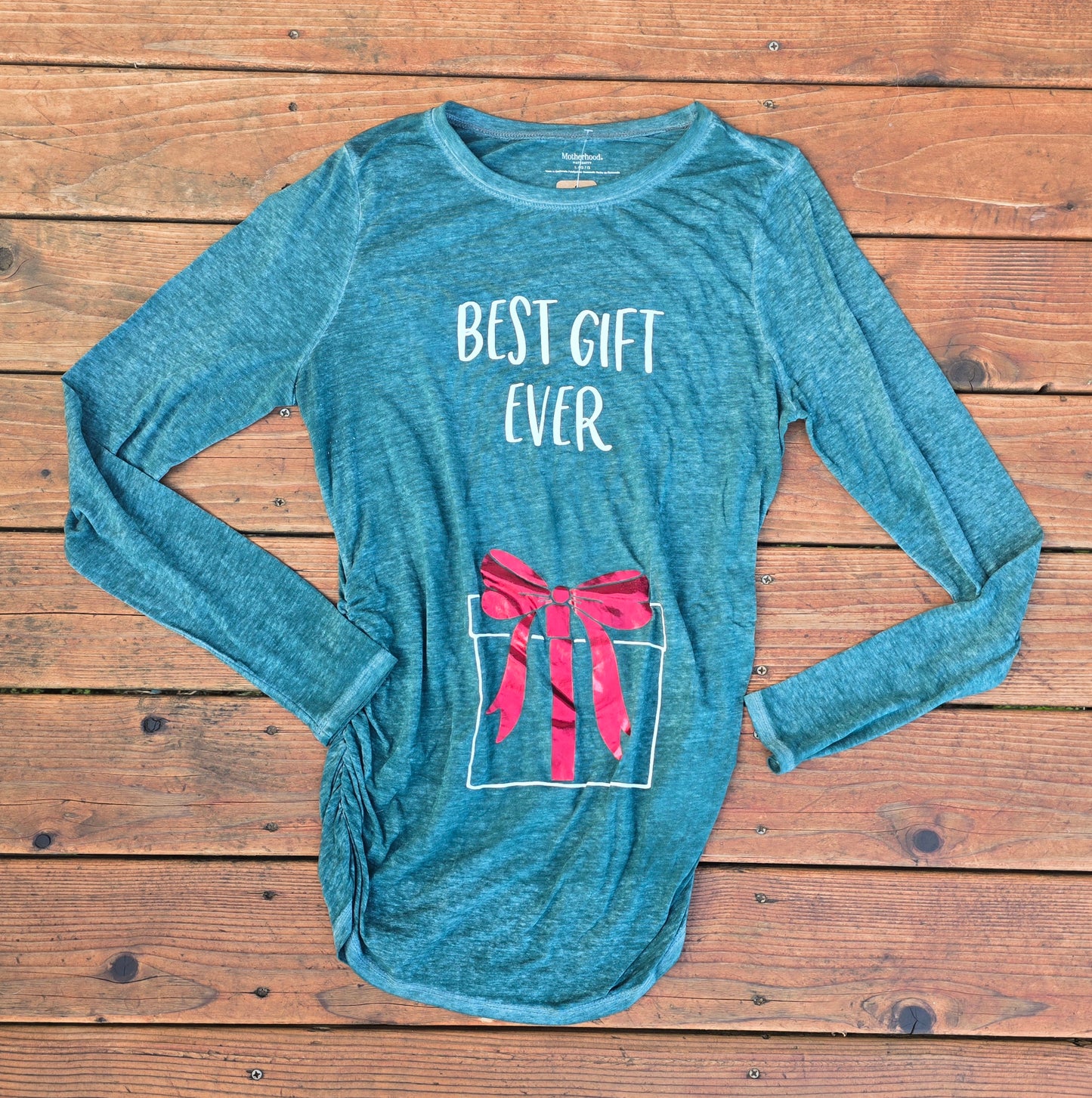 Motherhood Maternity Christmas Blouse-L