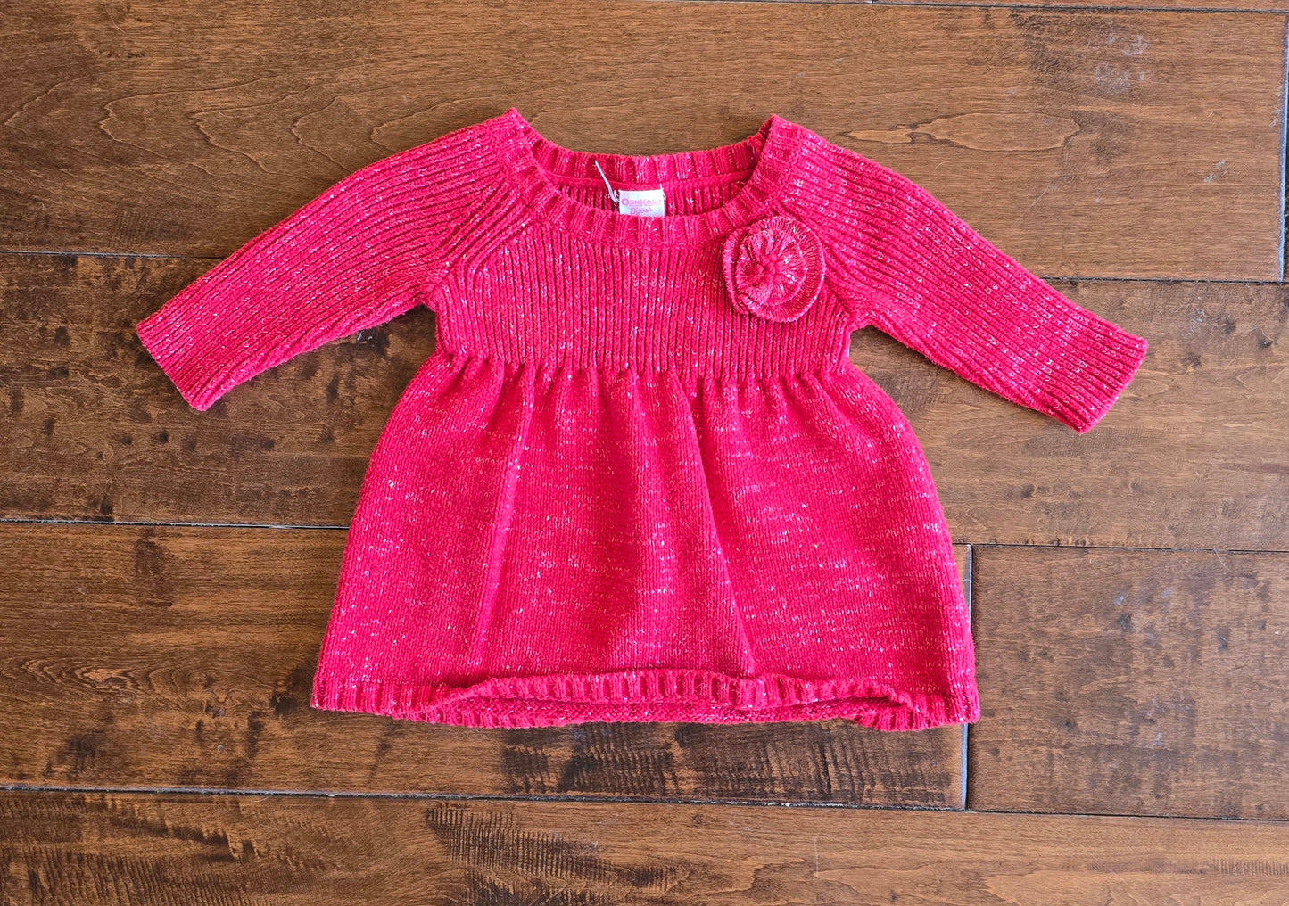 OshKosh Girls Knit Sweater Dress-3M