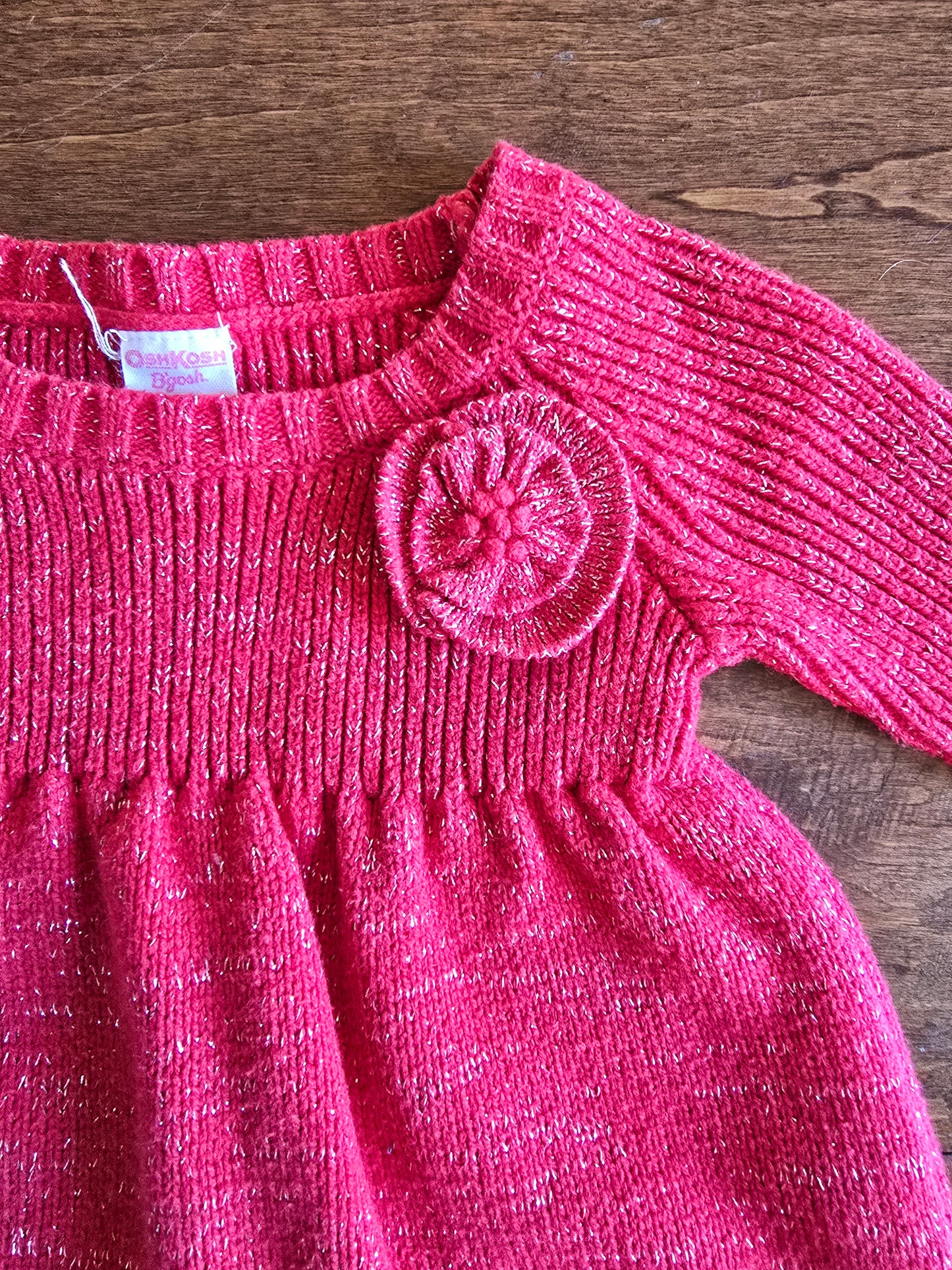 OshKosh Girls Knit Sweater Dress-3M