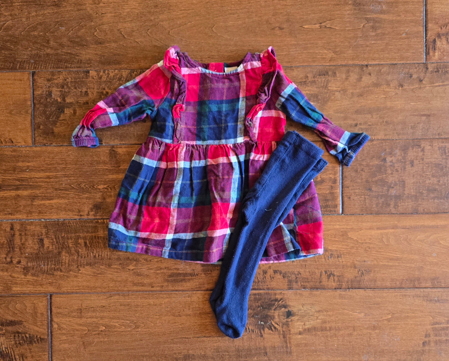 Carter's Girls Plaid Dress Set-3/6M