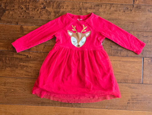 Carter's Girls Reindeer Dress-12M