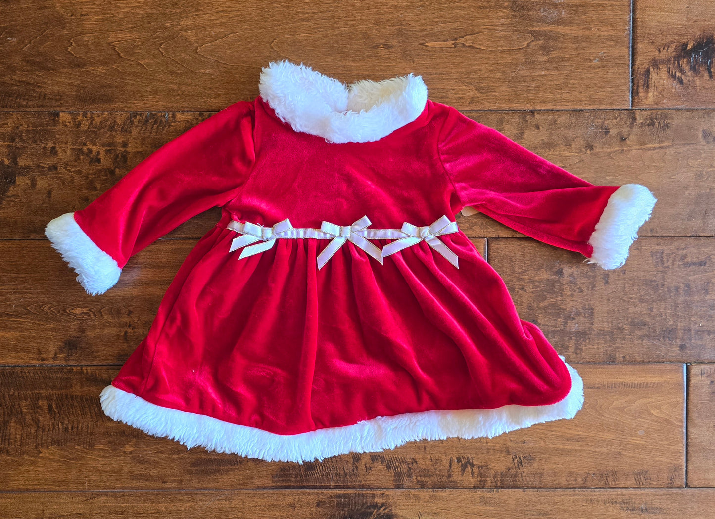 Youngland Girls Christmas Dress-6/9M