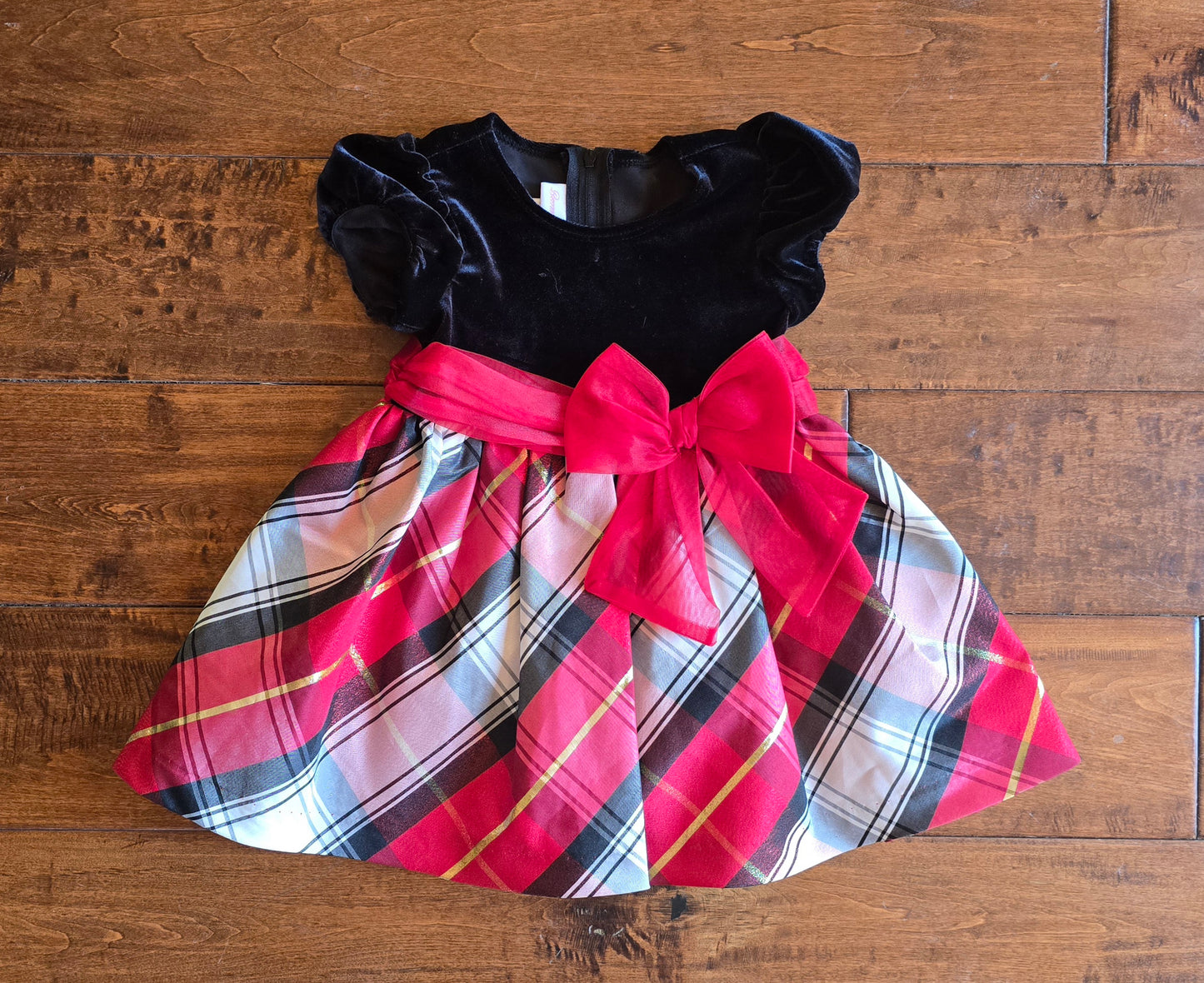 Bonnie Jean Girls Christmas Dress-12M