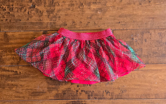 Holiday Time Girls Plaid Christmas Tutu-6/9M