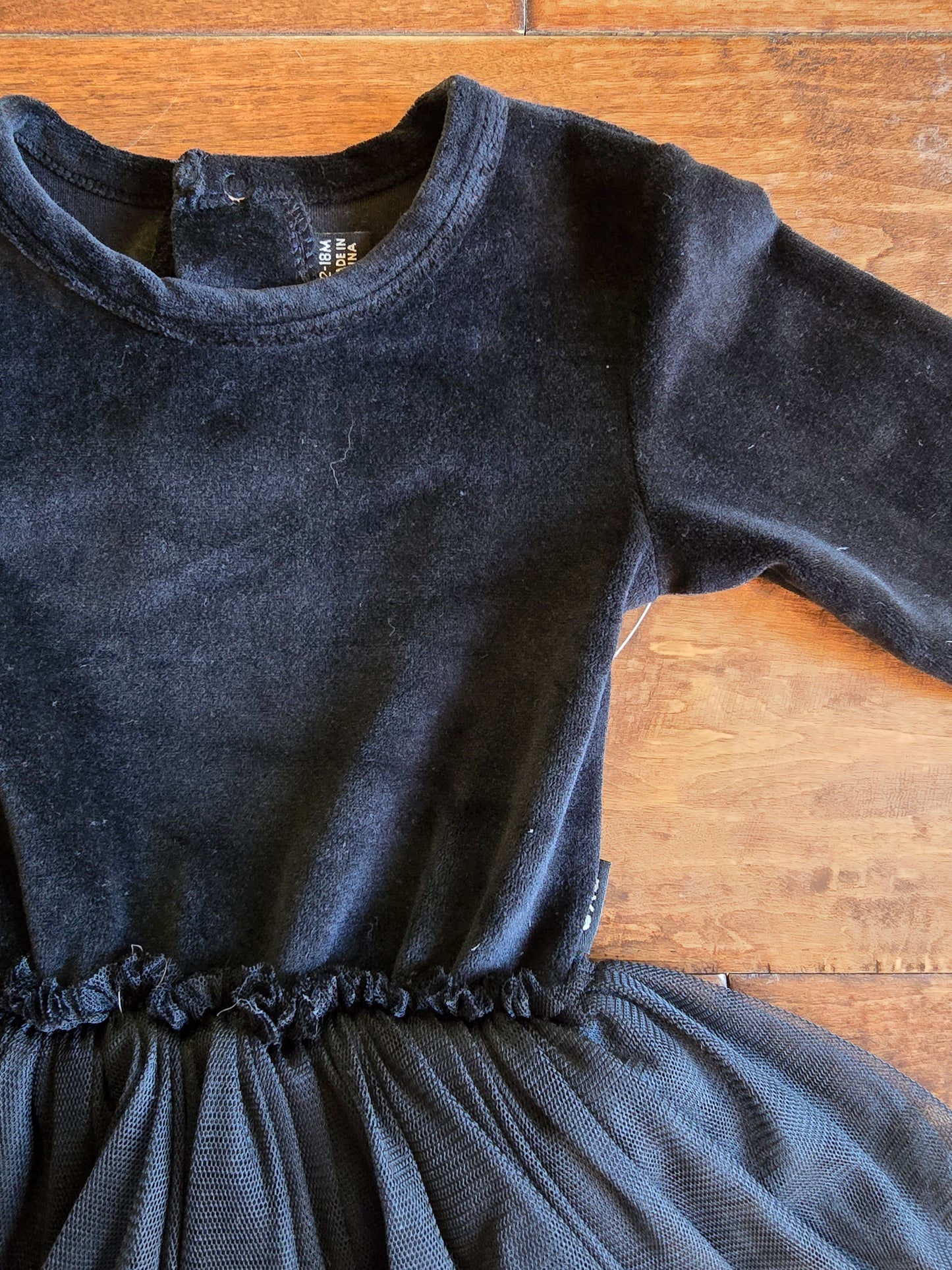 RockYourBaby Girls Velvet Dress-12/18M