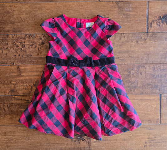 Just One You Girls Plaid Christmas Dress-18M