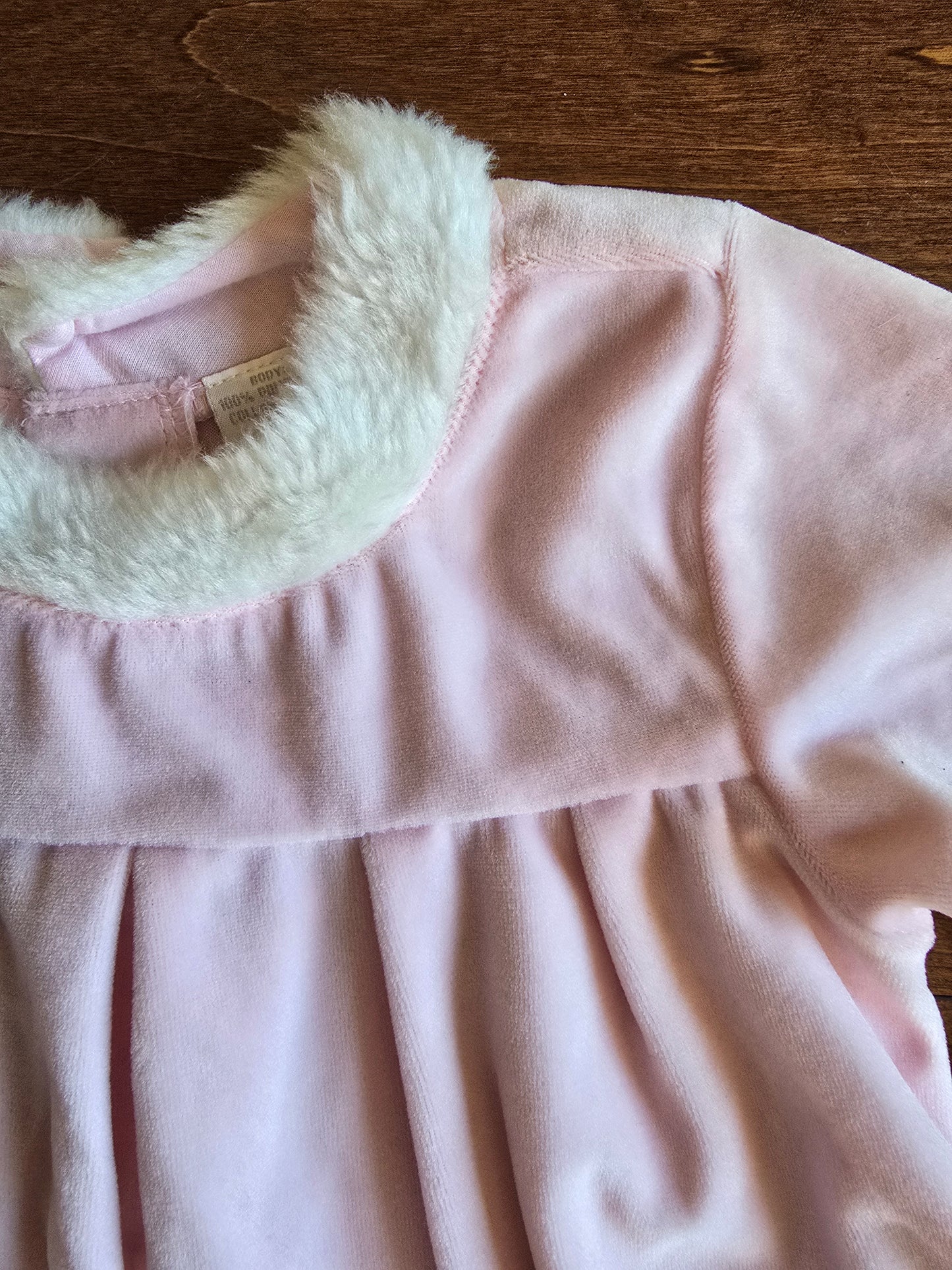 PAB Kids Girls Pink Fur Dress-3T