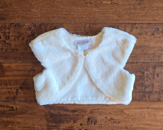 Jona Michelle White Fur Shrug-3T