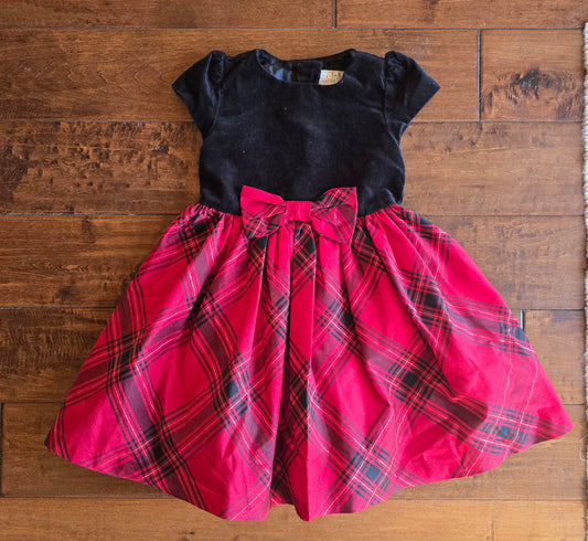 Gymboree Velvet and Plaid Dress-3T