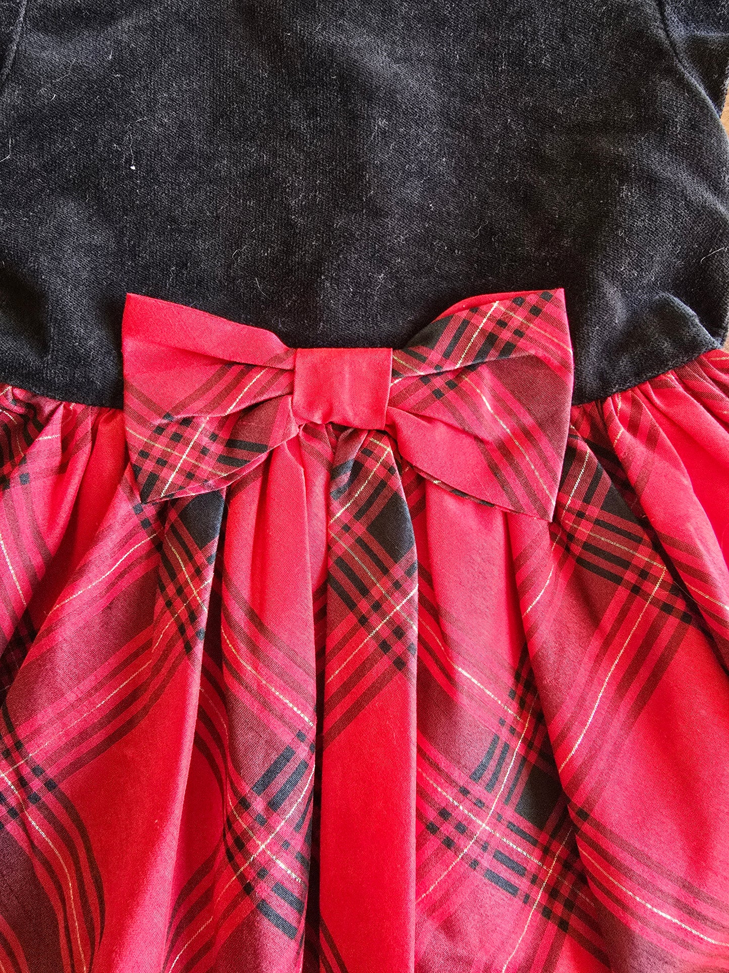 Gymboree Velvet and Plaid Dress-3T