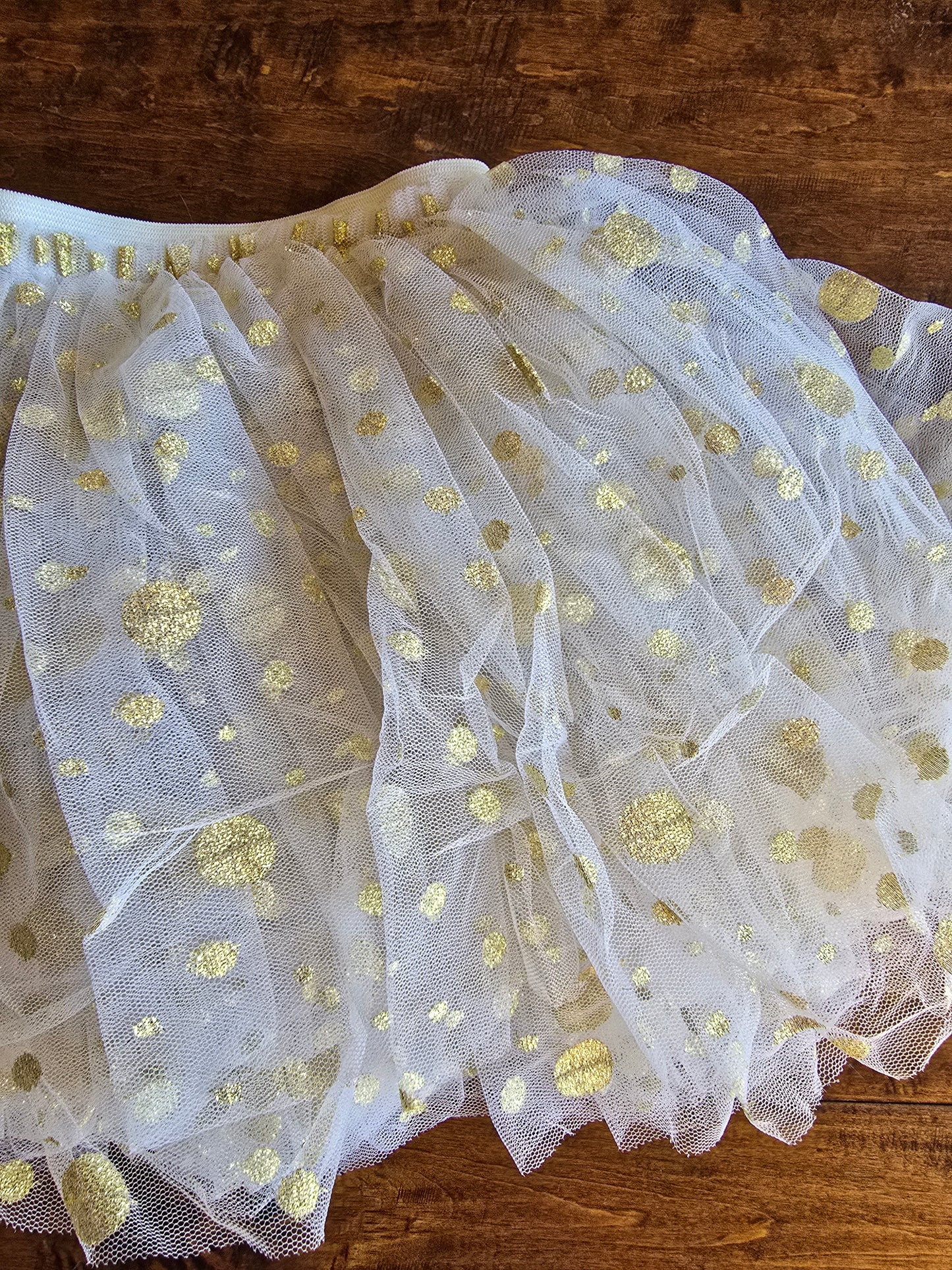 Balera Girls Gold Tulle Skirt-5
