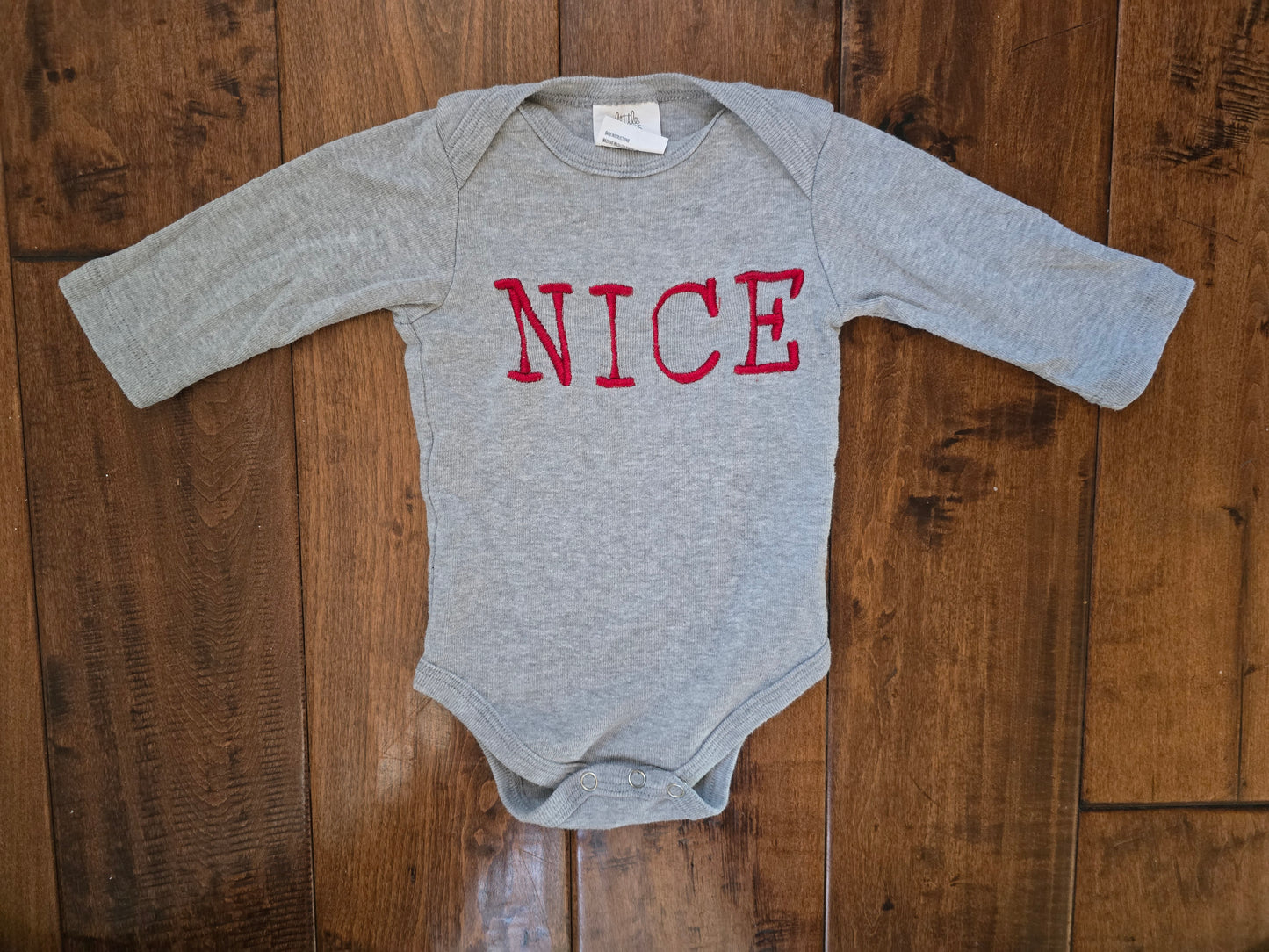 Little Wishes Long Sleeve Bodysuit-3/6M