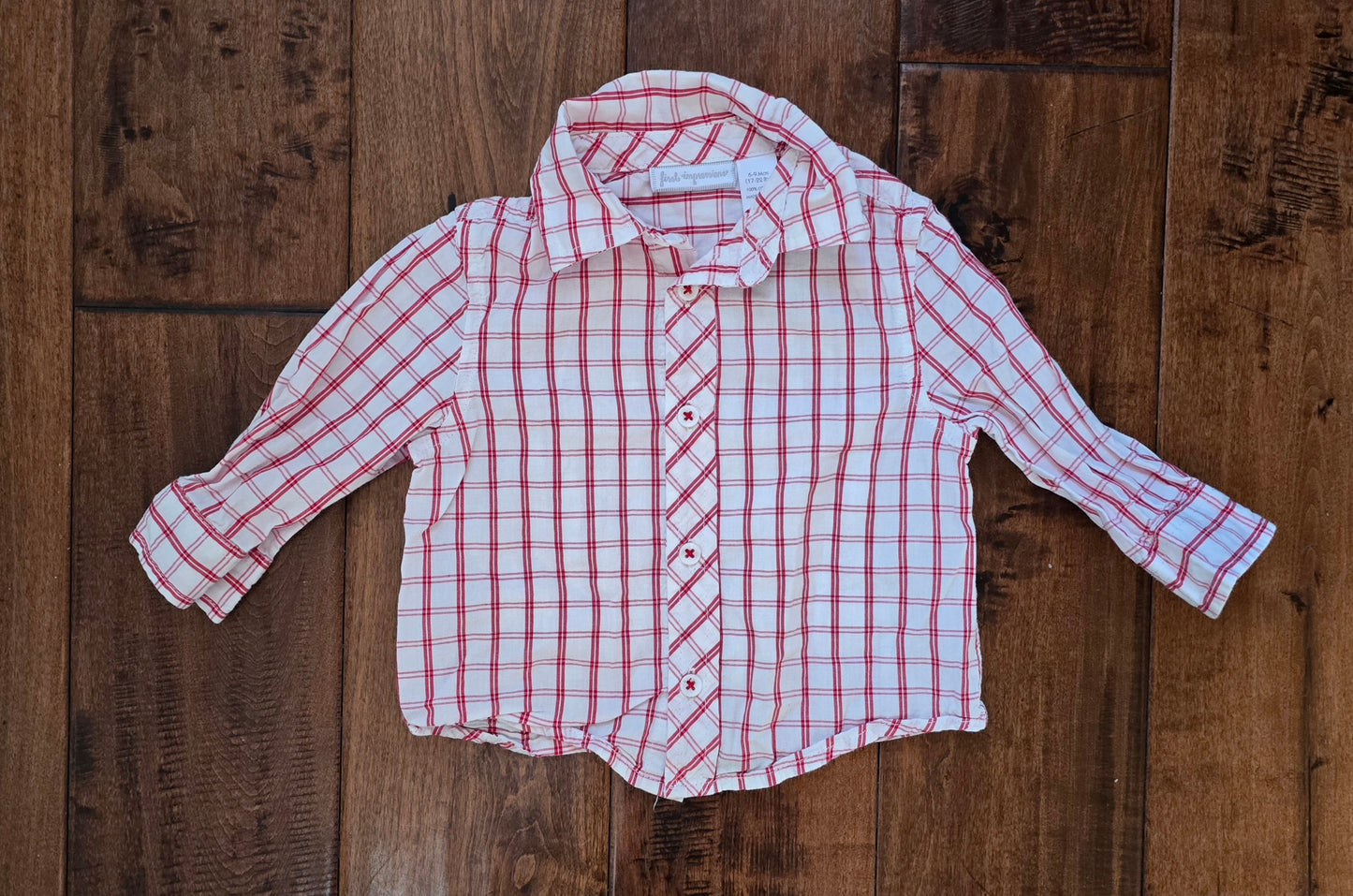 First Impressions Boys Button Down Shirt-6/9M